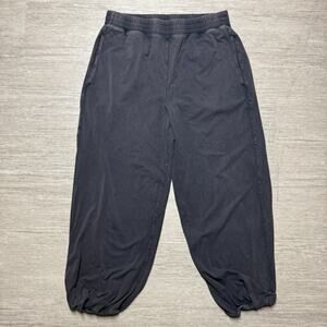 Free People Movement Hot Shot Joggers Washed Black Vintage Womens XL Baggy Relax